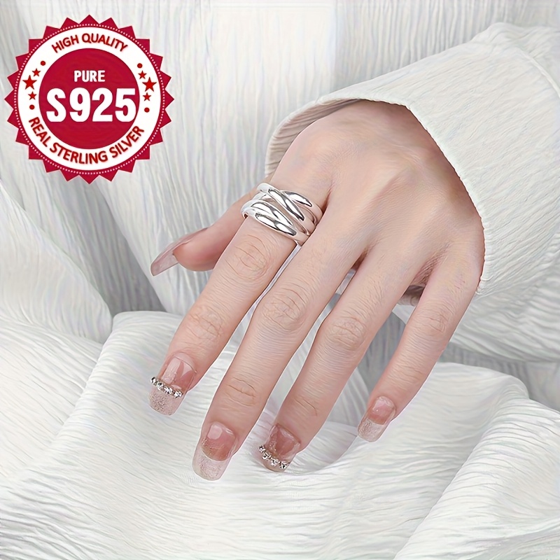 Hypoallergenic High Line Cross Ring for Women